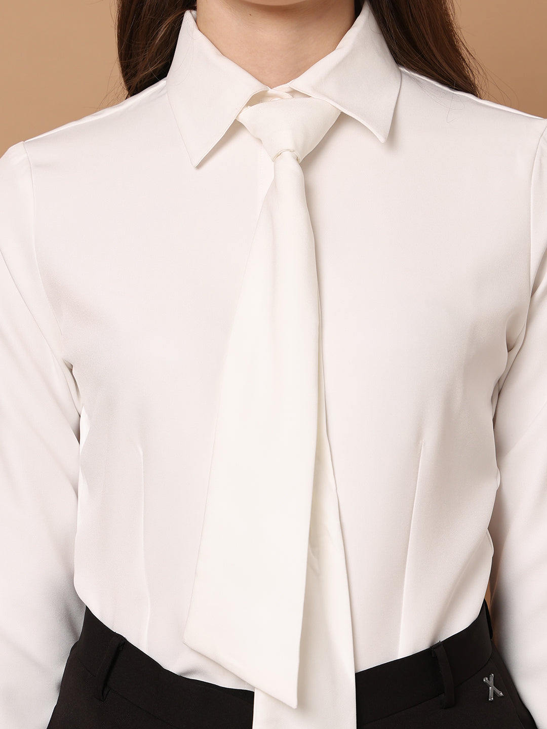 Exude Feminine touch Tie Shirt