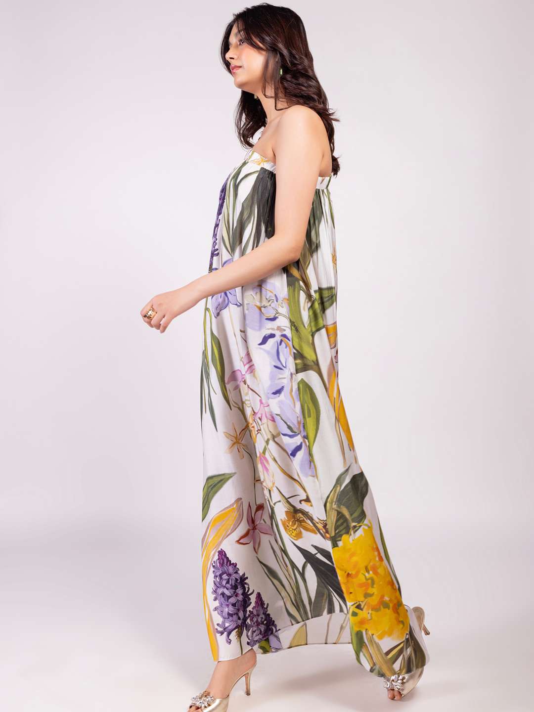 Juniper Printed One Shoulder Maxi Dress