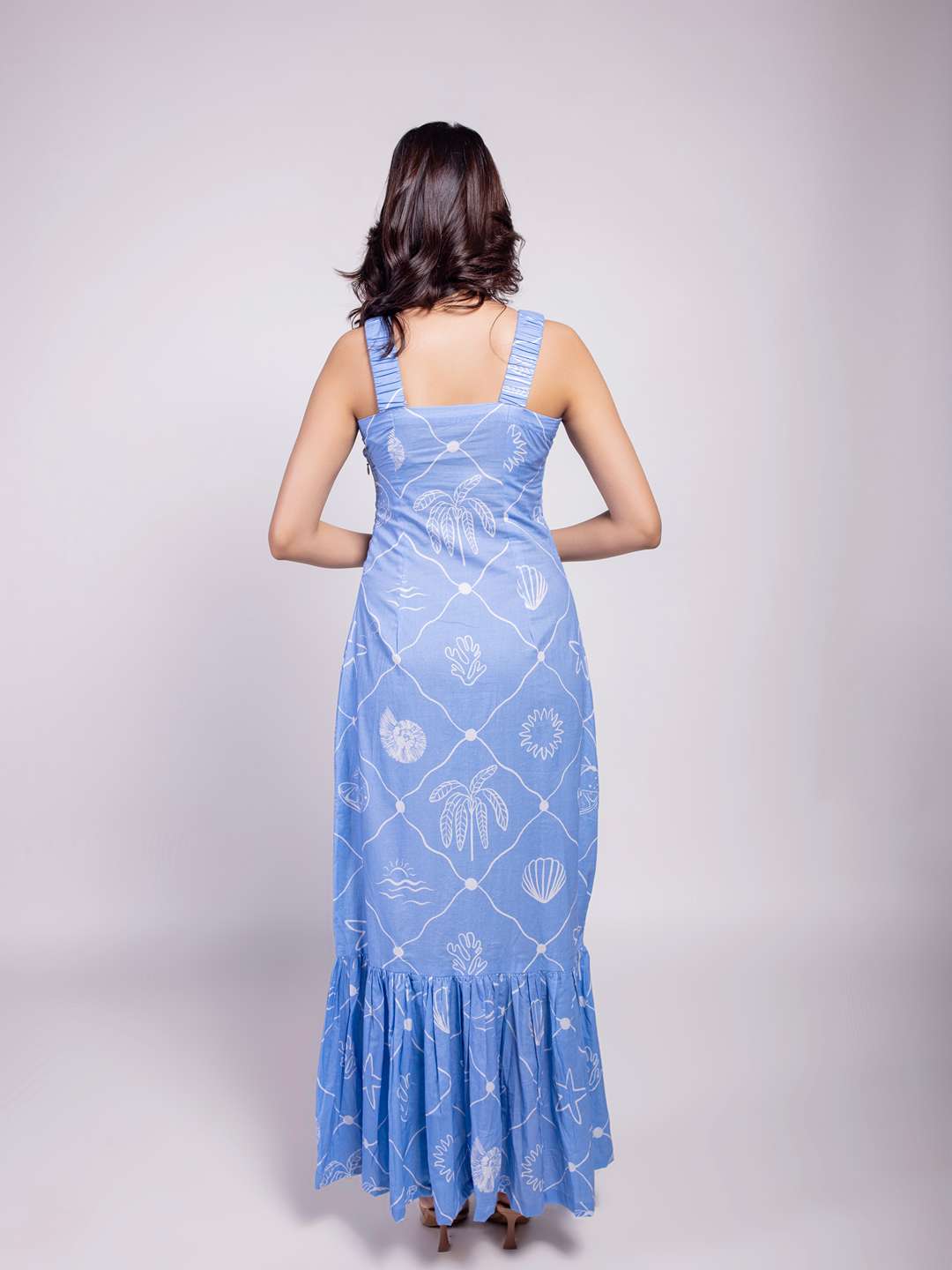 Seascape Blue Maxi Dress