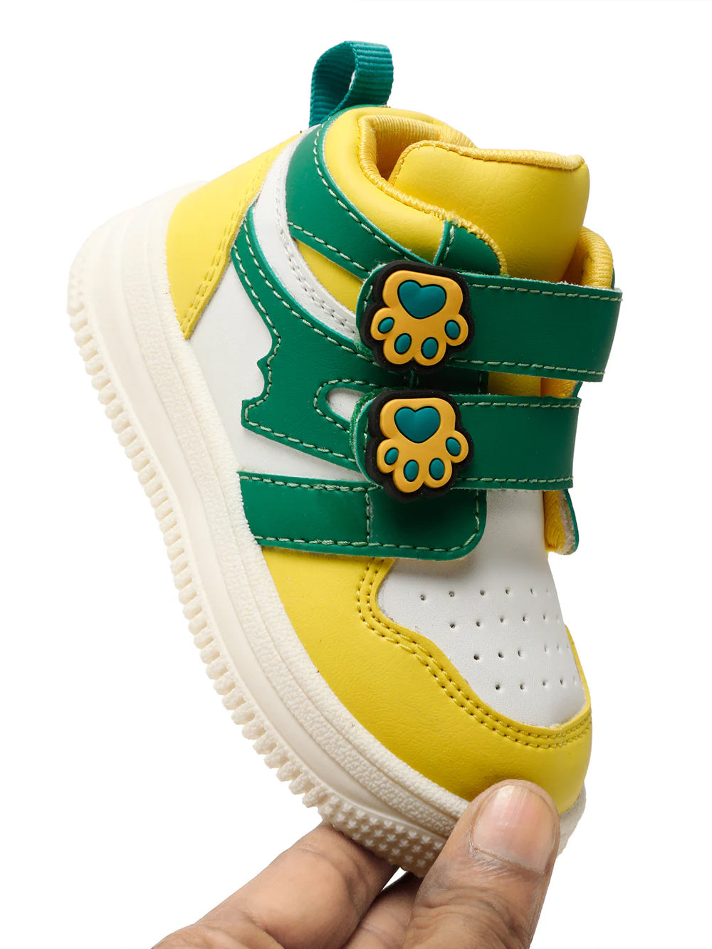 Colorpop Toddlers' High Ankle Sneakers - Yellow & Green (Unisex)