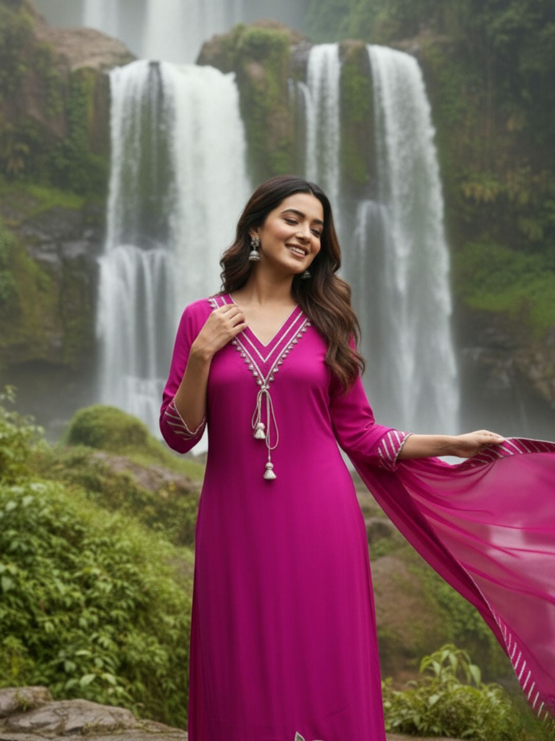 Albeli cameo premium work suit set