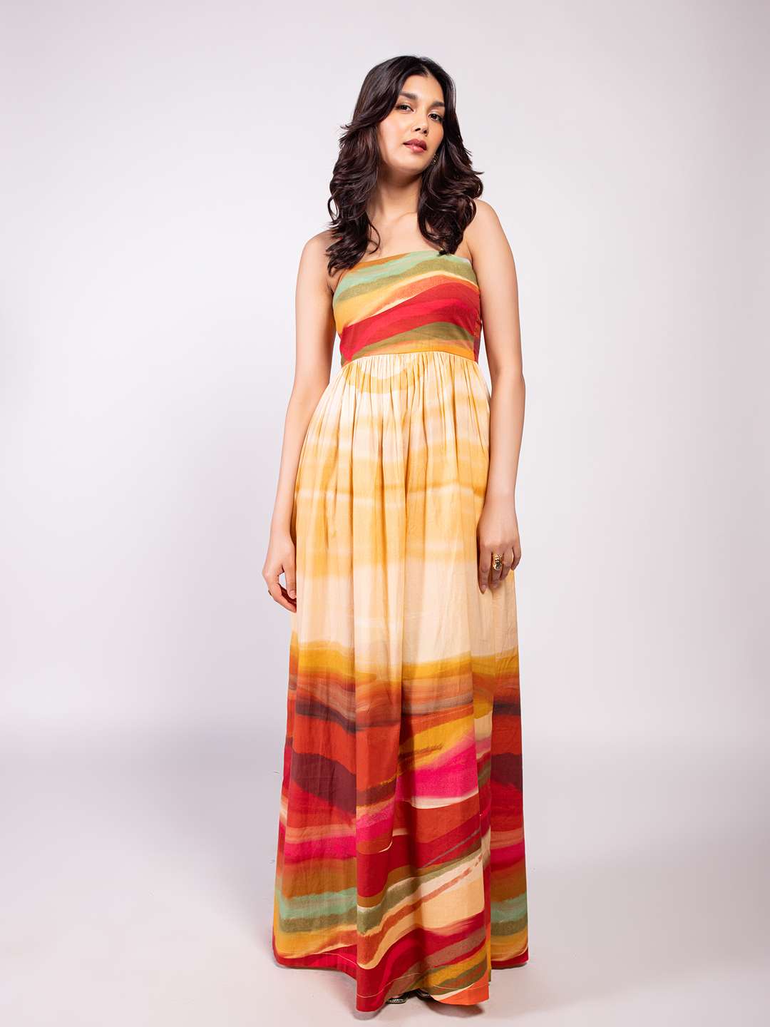Flow Printed Strappy Maxi Dress