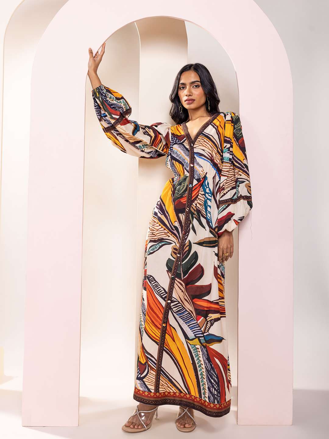 Cinnamon Printed Maxi Dress