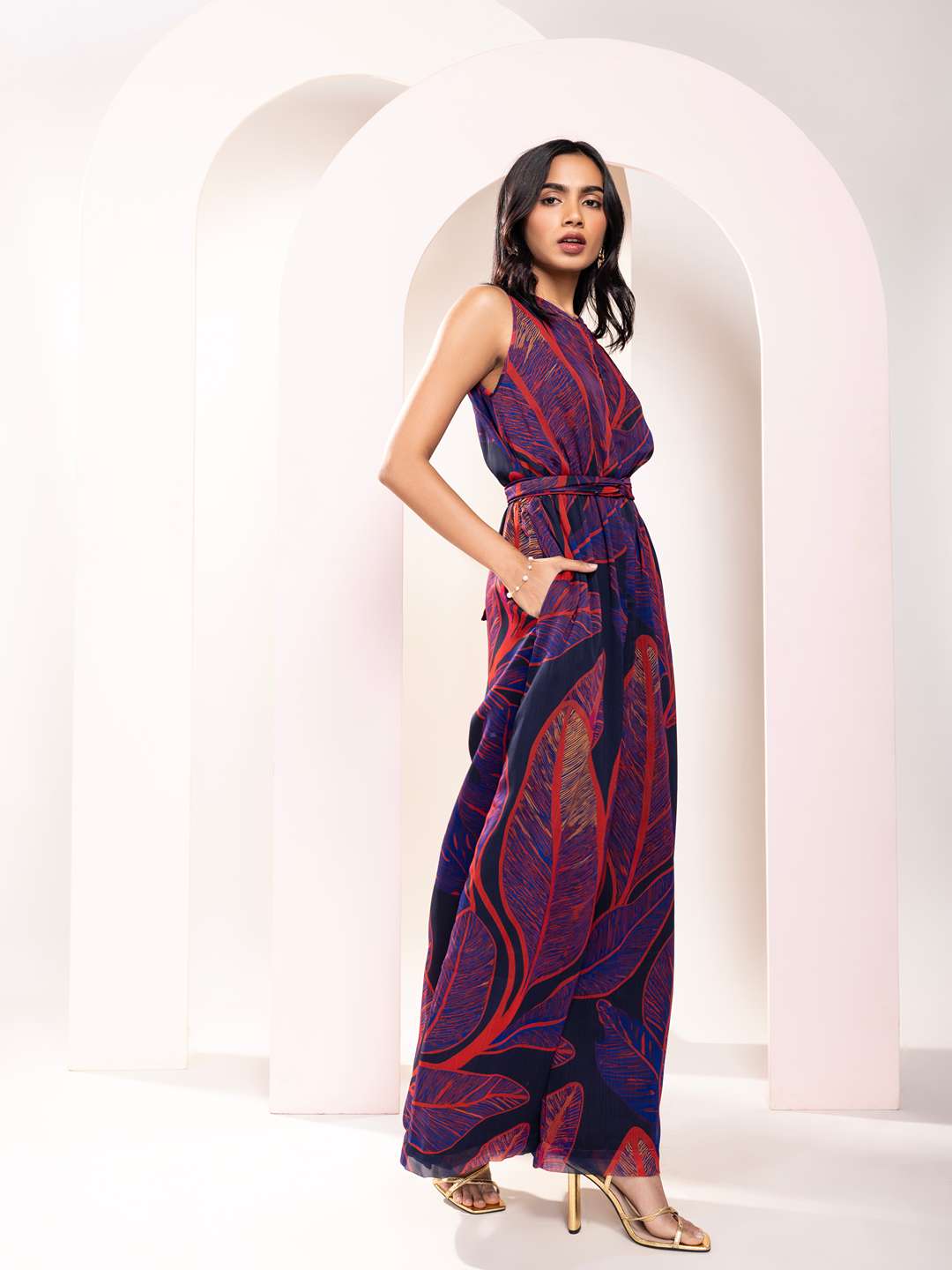 Foliage Printed Jumpsuit