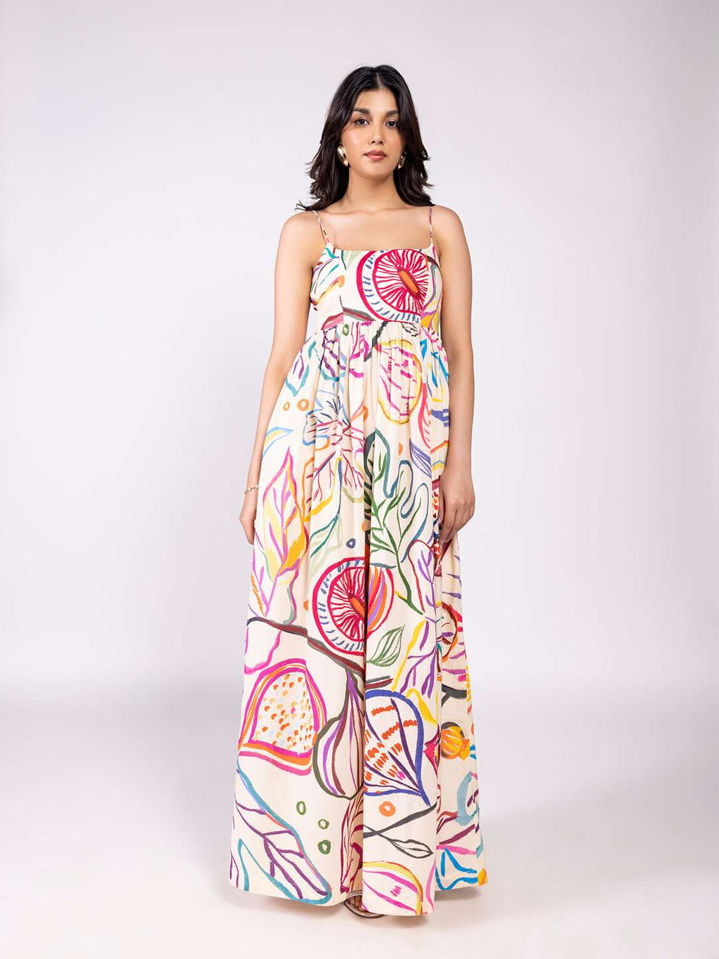 Fig Printed Maxi Dress
