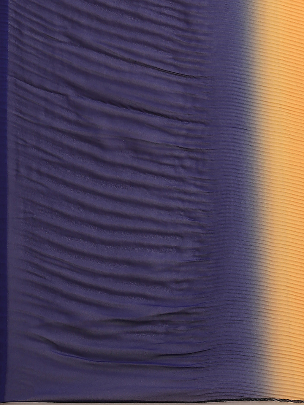 MITERA Women's Pure Crepe Orange Solid DesignerSaree With Blouse Piece