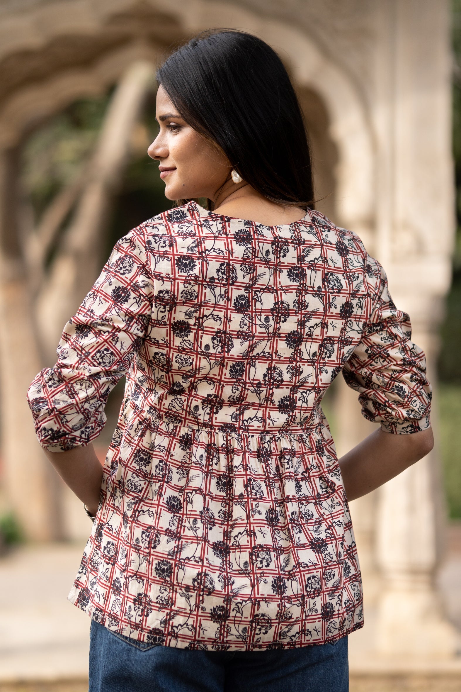 Multi Flared Cotton Printed Short Top