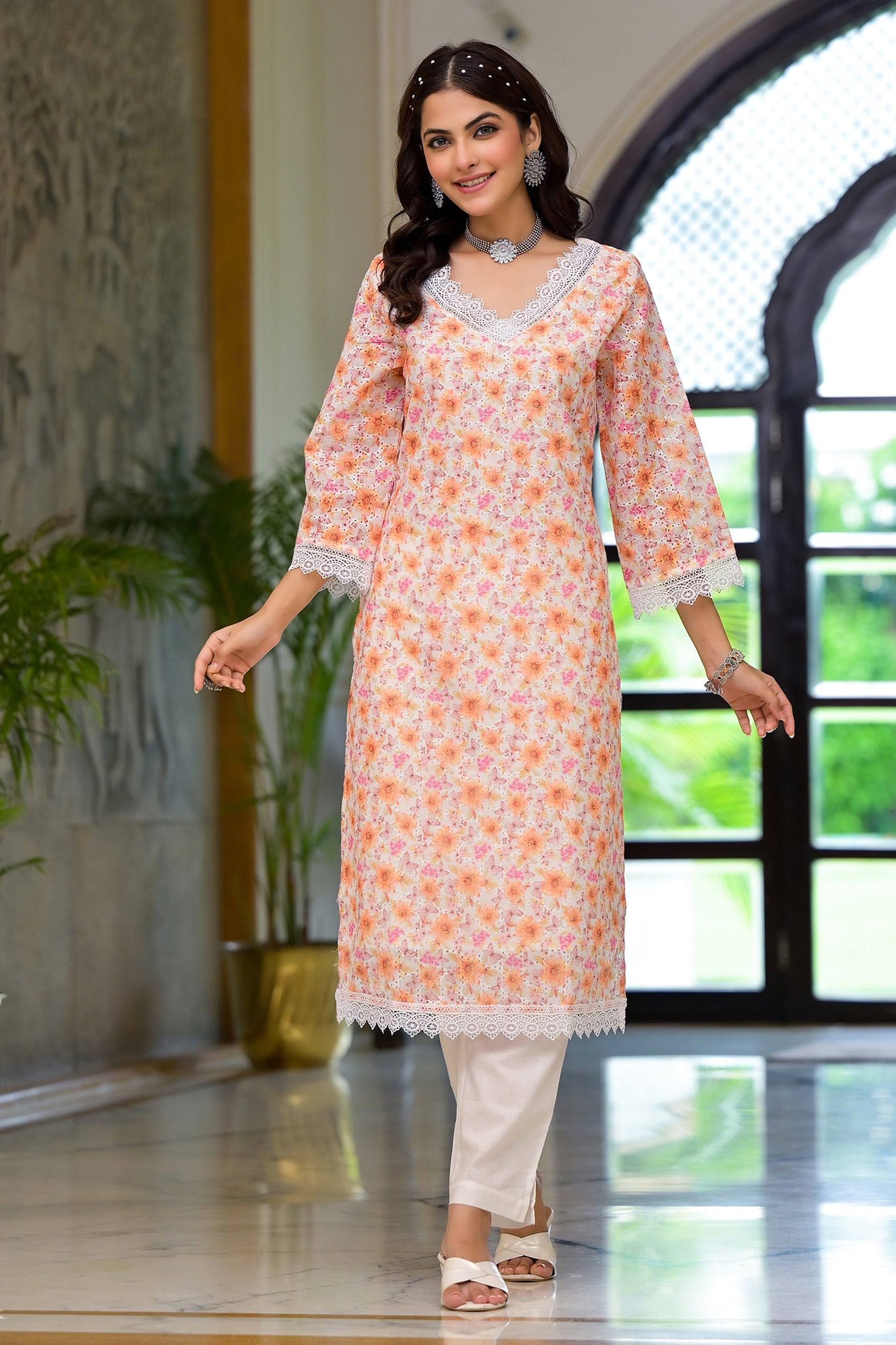 Multi Printed Schifili Kurta Pant Set