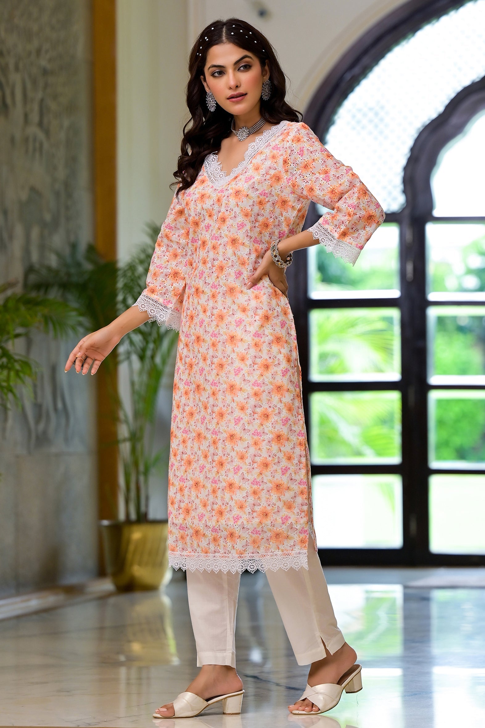 Multi Printed Schifili Kurta Pant Set