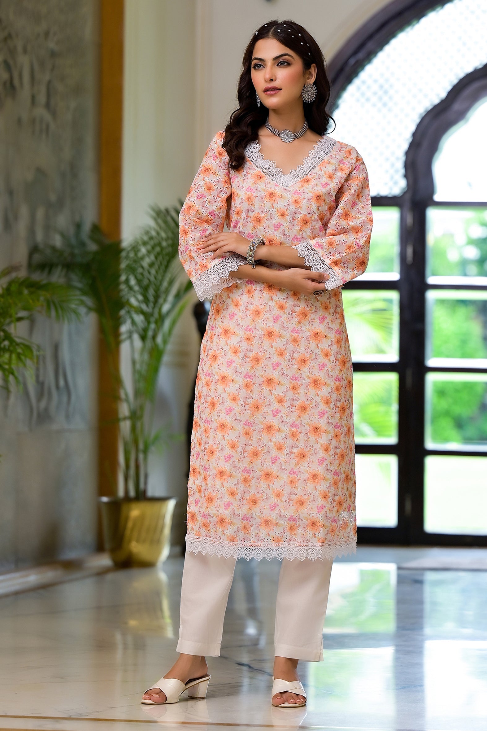 Multi Printed Schifili Kurta Pant Set