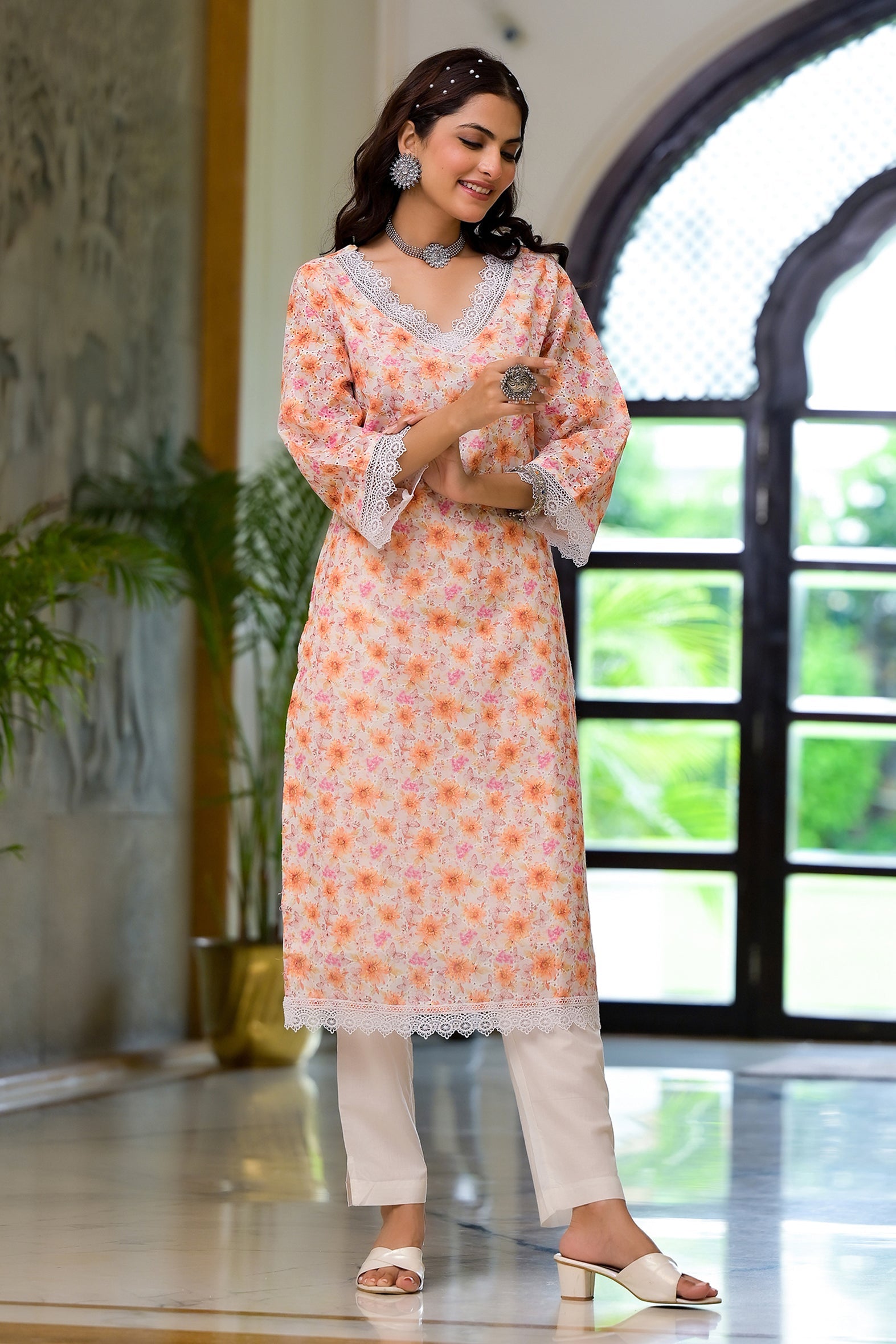 Multi Printed Schifili Kurta Pant Set