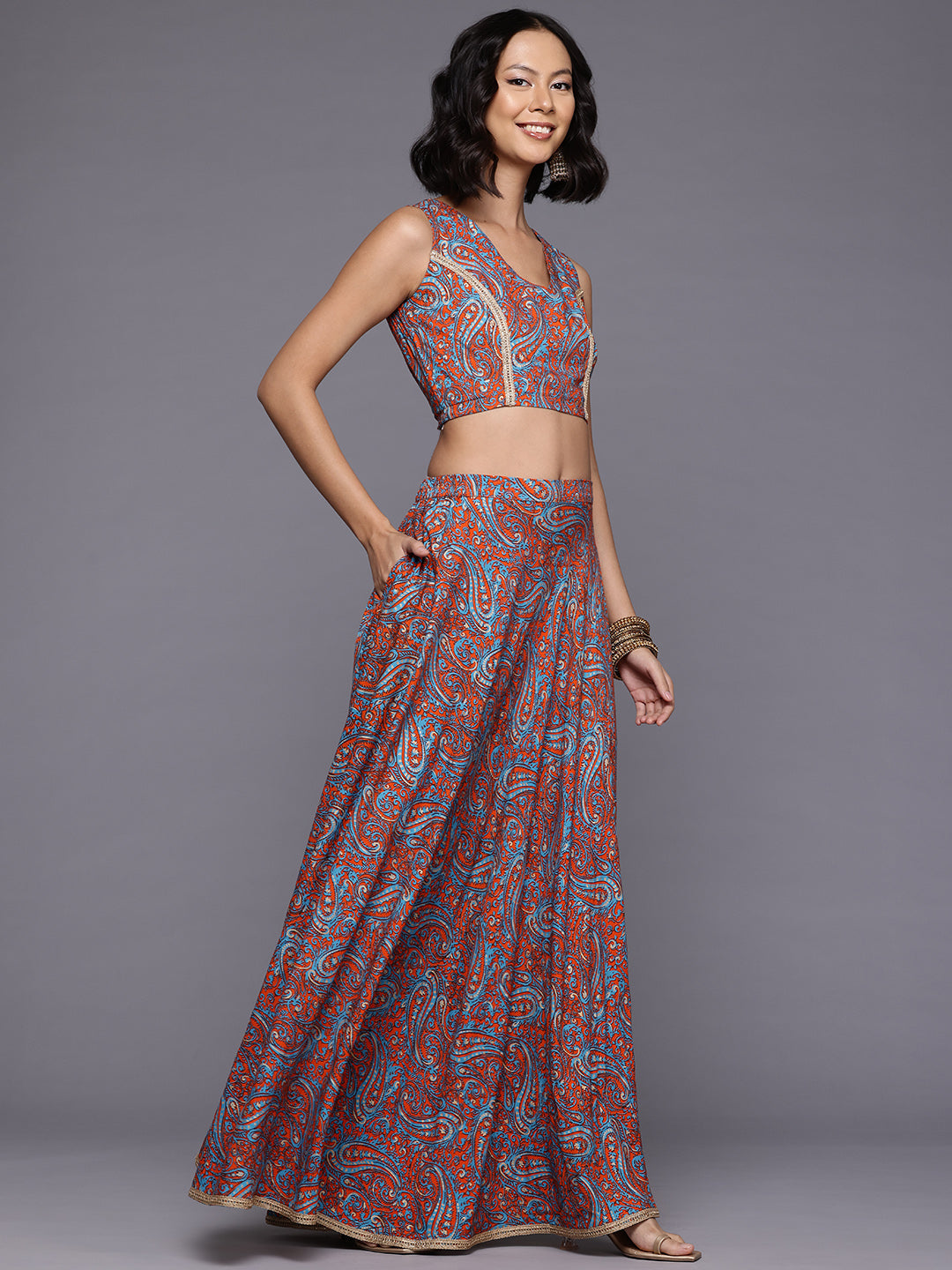 Printed Ready to Wear Lehenga & Blouse With Dupatta