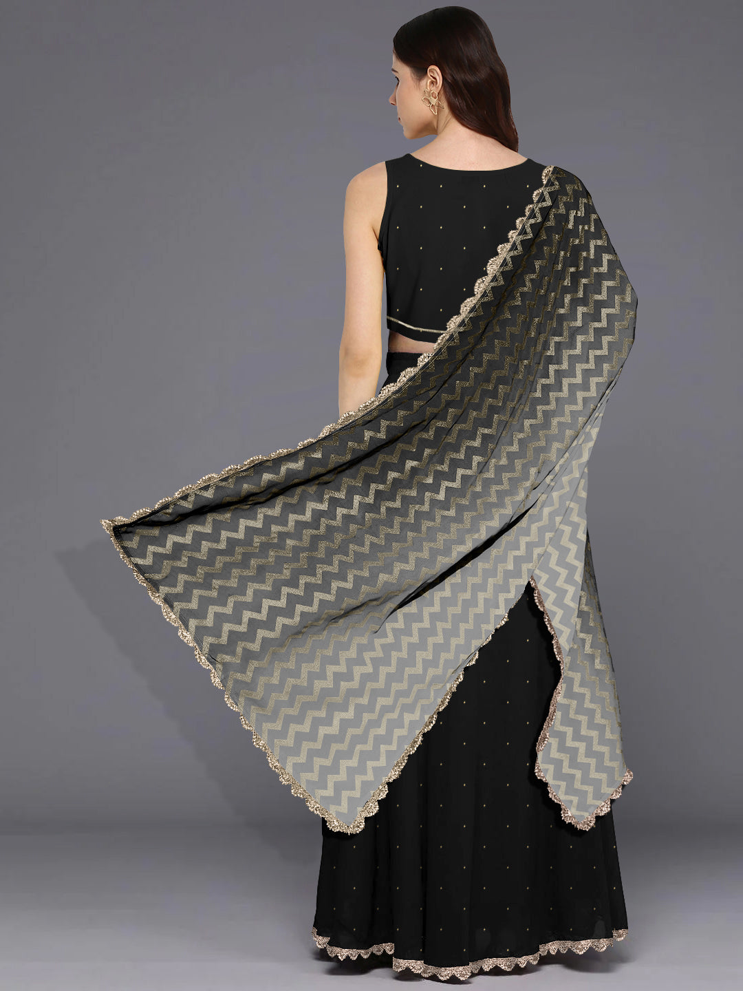 Printed Foil Print Ready to Wear Lehenga & Blouse With Dupatta-AH