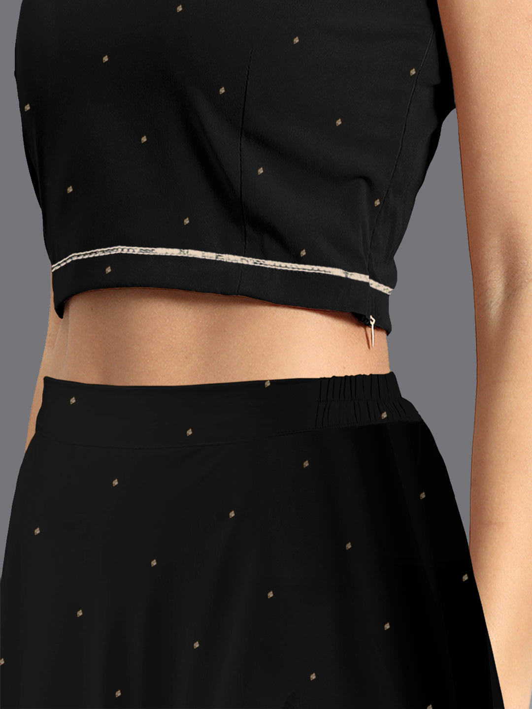 Printed Foil Print Ready to Wear Lehenga & Blouse With Dupatta-AH