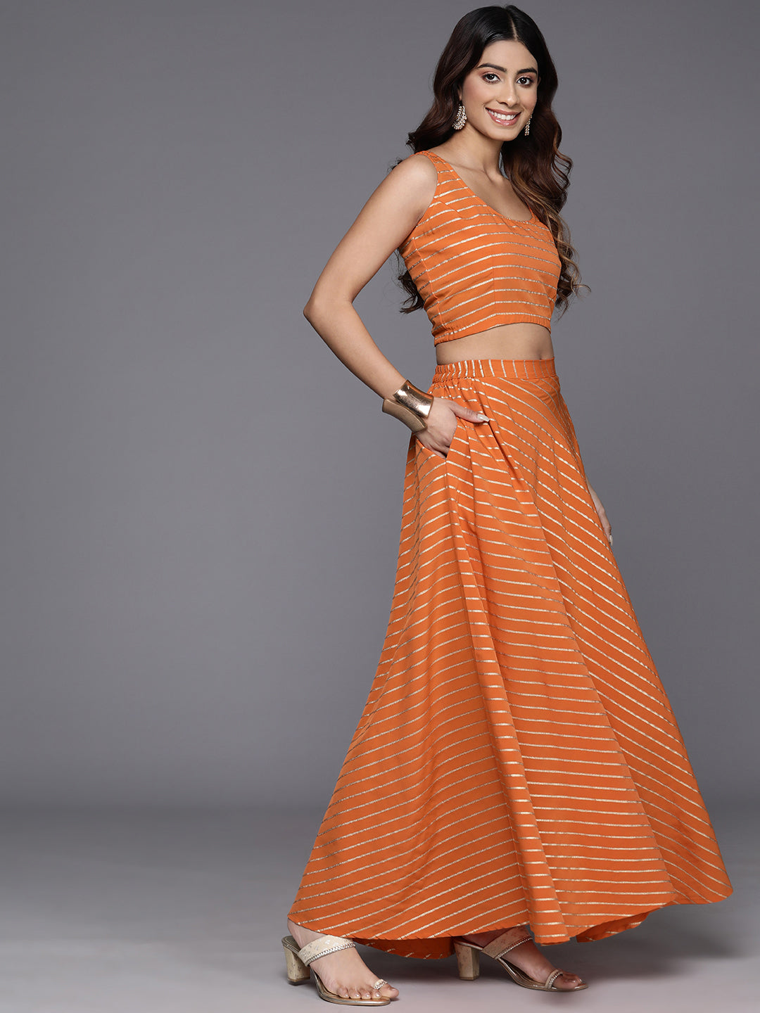 Printed Ready to Wear Lehenga & Blouse Dupatta