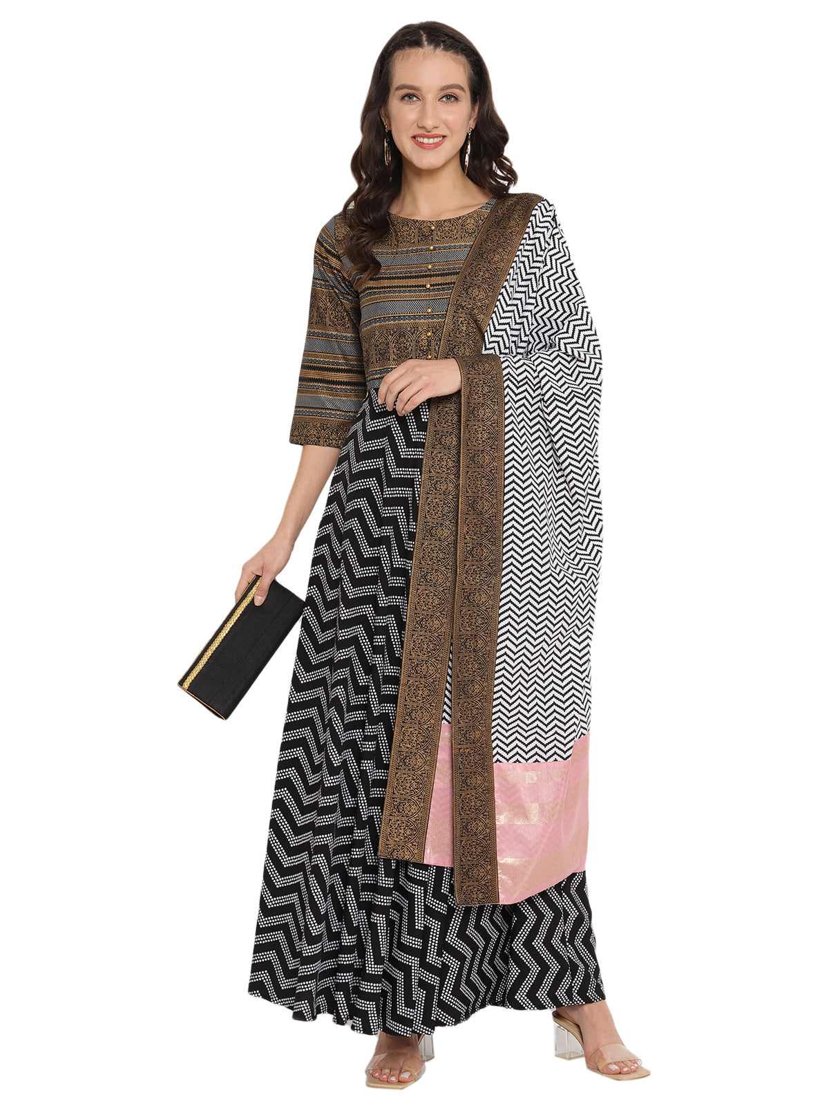 Printed Kurta with Dupatta