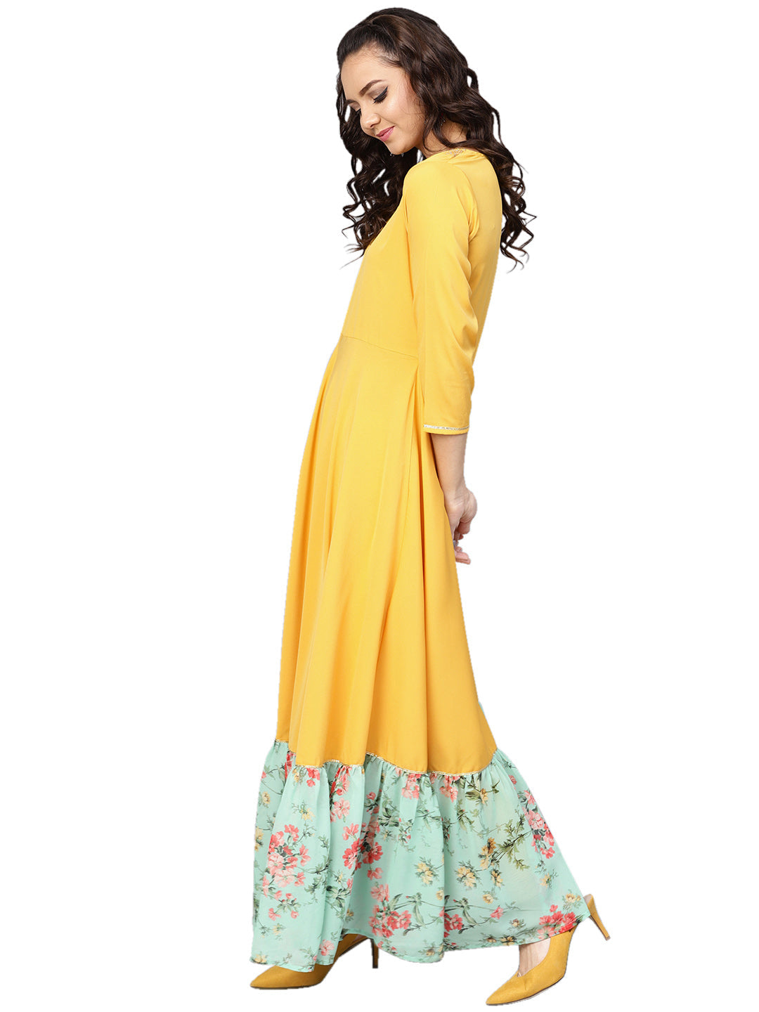 Mustard Yellow Straight Kurta Set with Dupatta