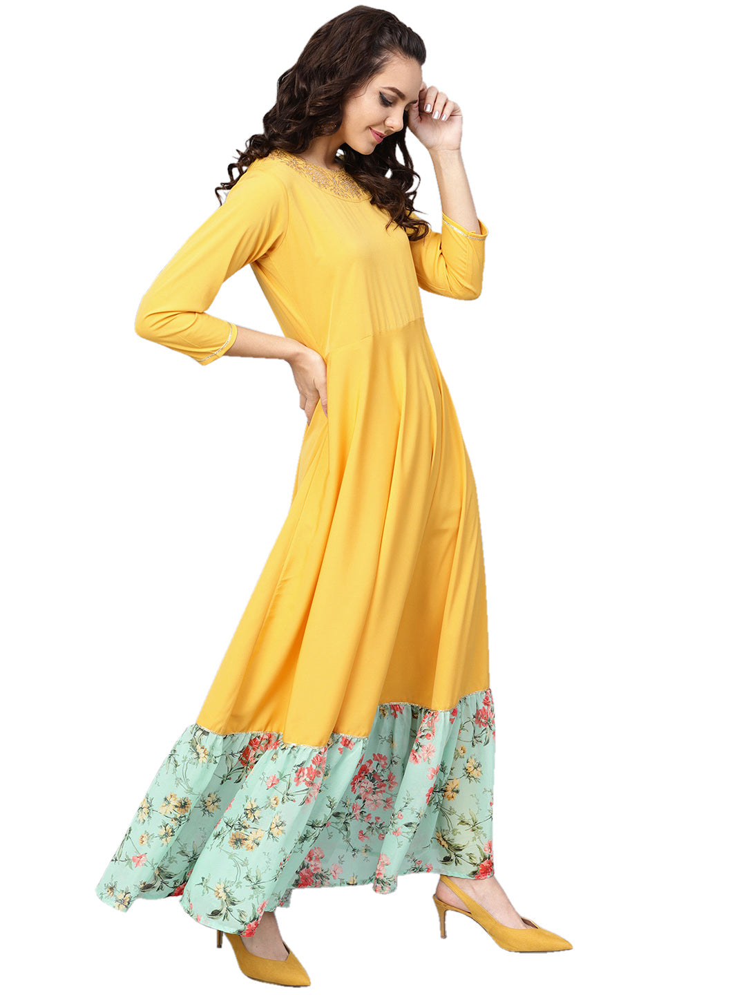 Mustard Yellow Straight Kurta Set with Dupatta