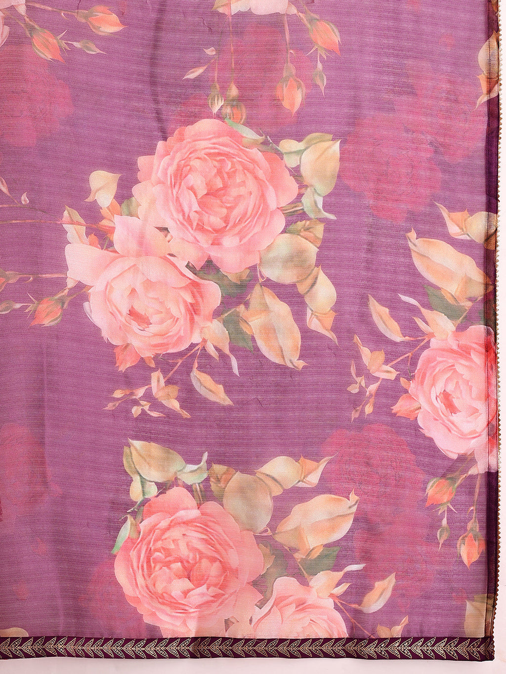 Women Gotta Patti Detailed Kurta with Trousers & Floral Printed Dupatta-AH