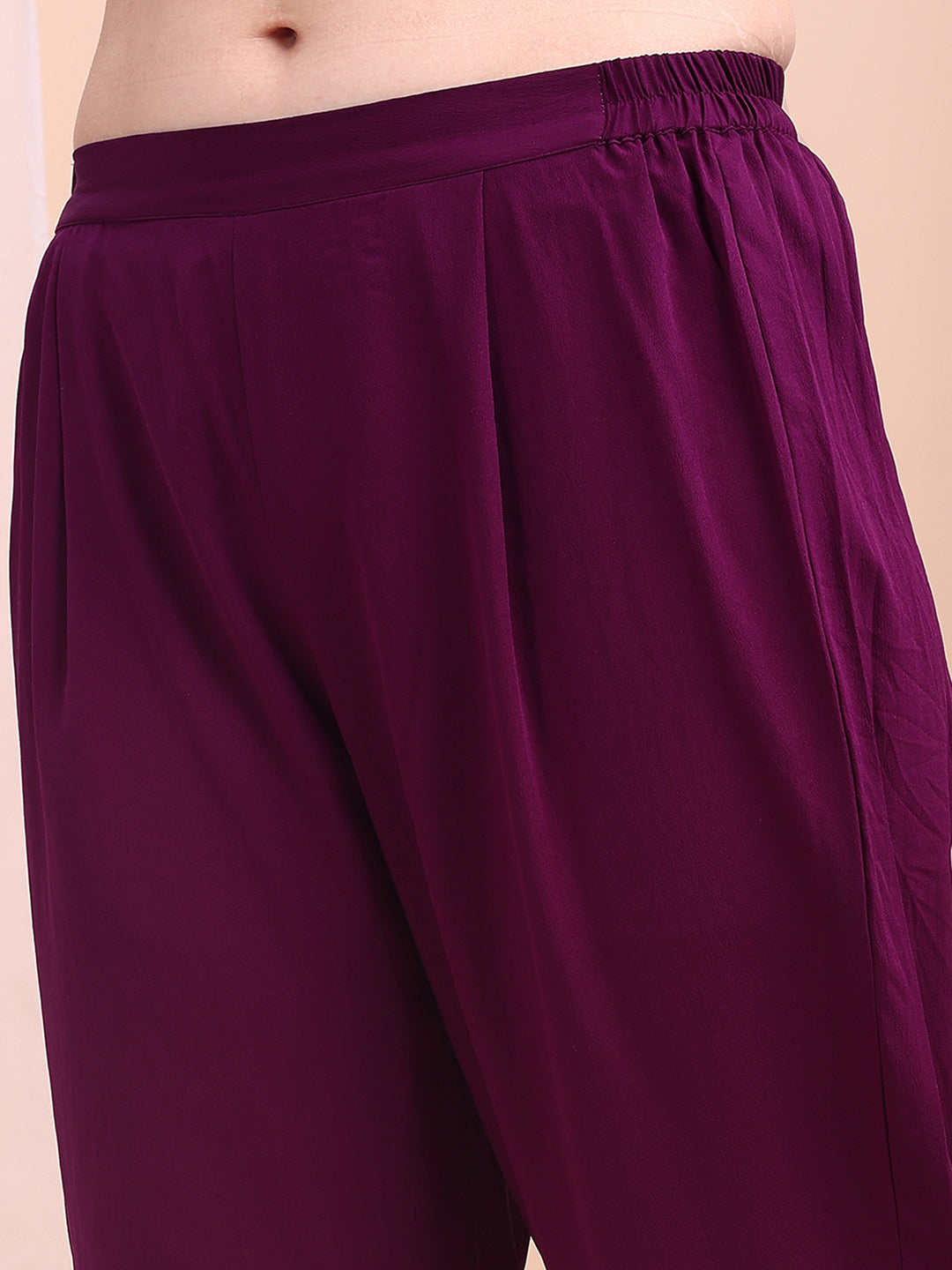 Women Gotta Patti Detailed Kurta with Trousers & Floral Printed Dupatta-AH