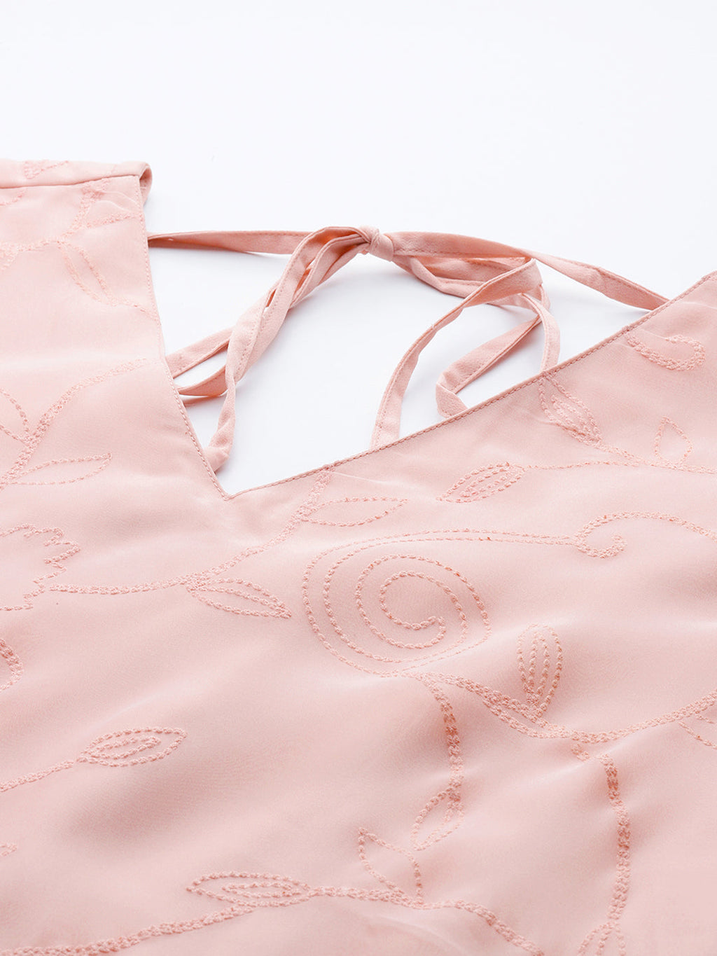 Floral Printed Pleated Thread Work Kurta With Trousers & Dupatta-AH