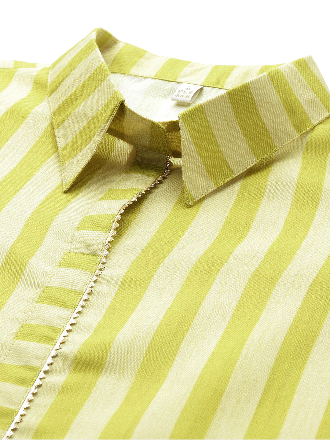 Striped Regular Gotta Patti Kurta with Palazzos-AH