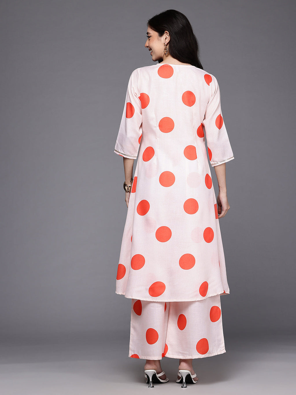 Printed Pleated Gotta Patti Kurta with Palazzos-AH
