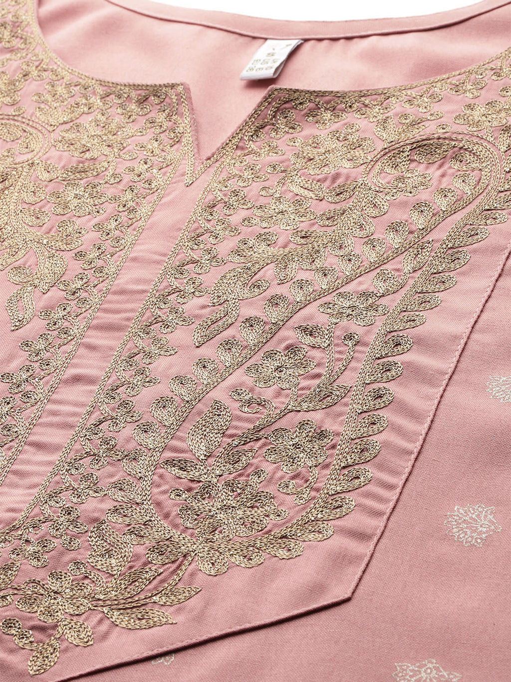 Women Ethnic Motifs Printed Zari Kurta with Palazzos-AH