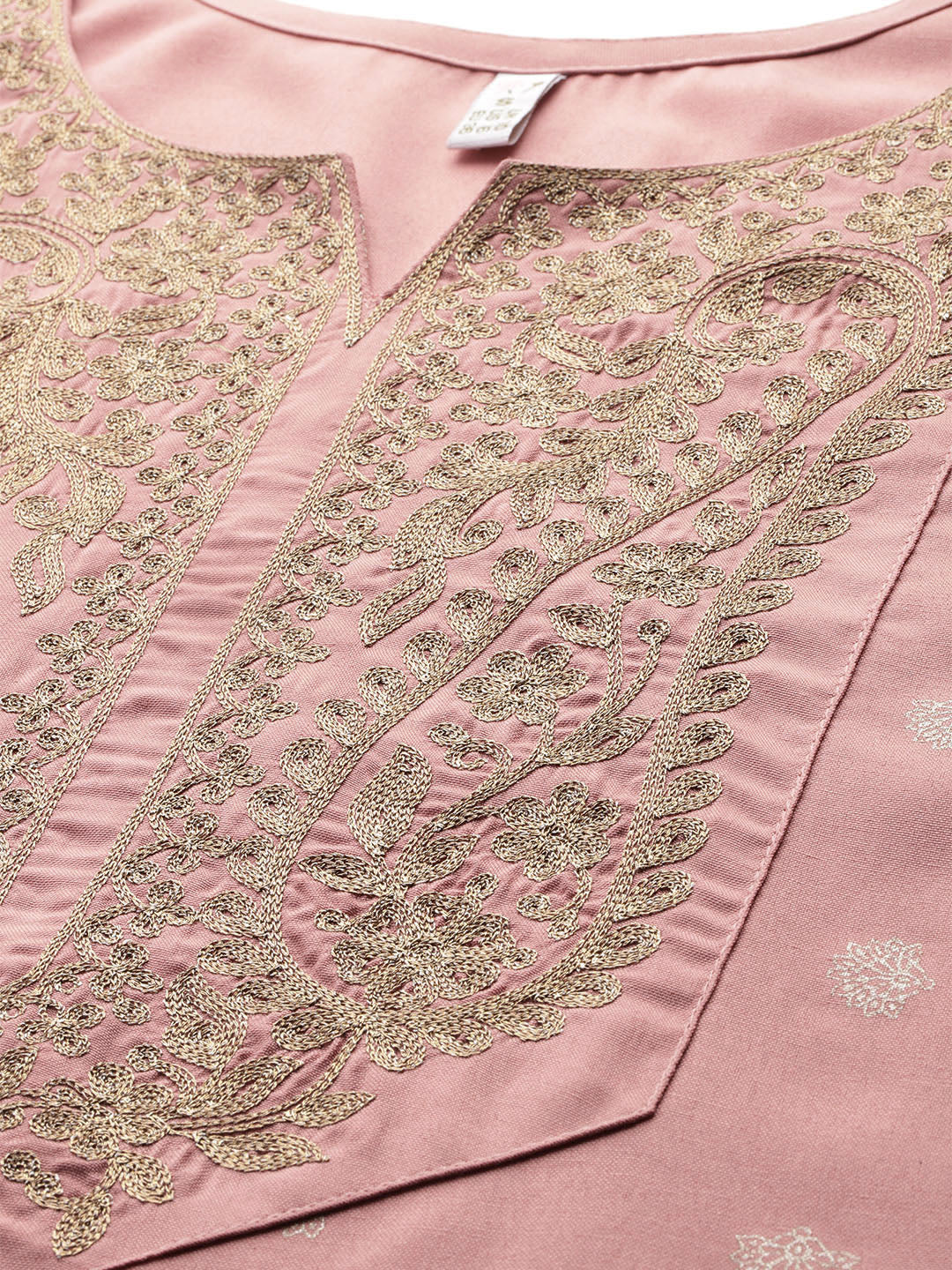 Women Ethnic Motifs Printed Zari Kurta with Palazzos-AH