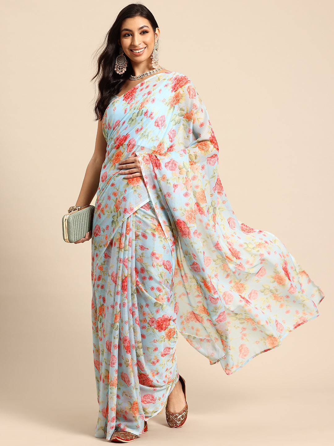 Floral Printed Saree