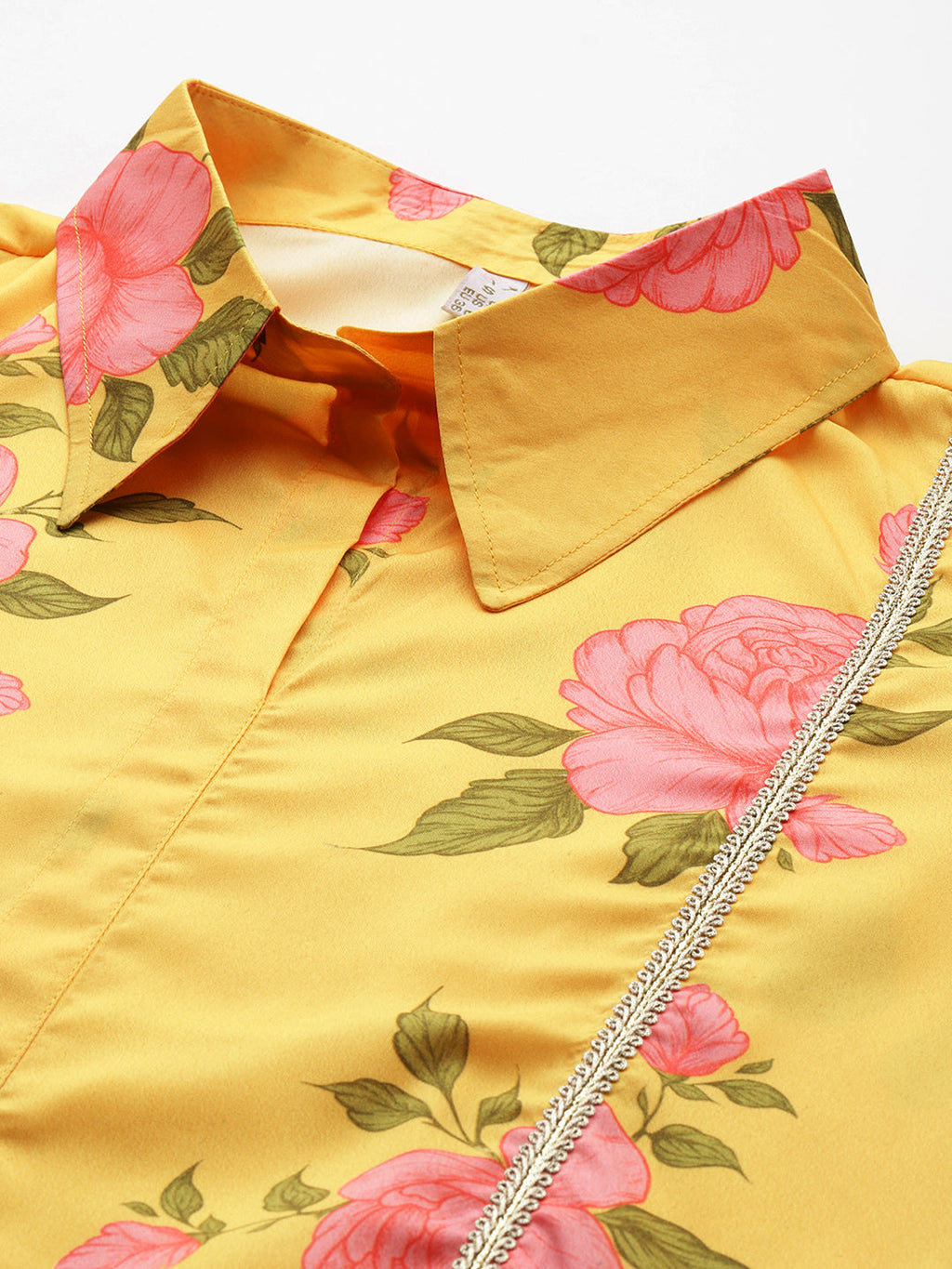 Shirt Collar Printed Tunic-AH