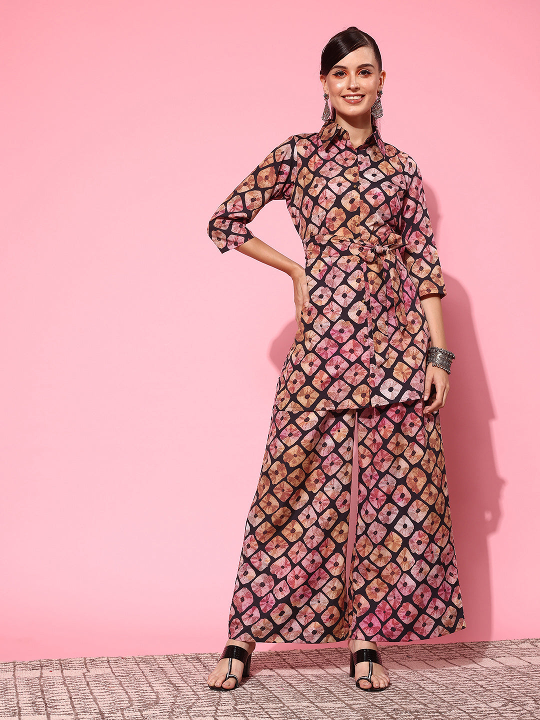 Ahalyaa Women Printed Tunic with Palazzos