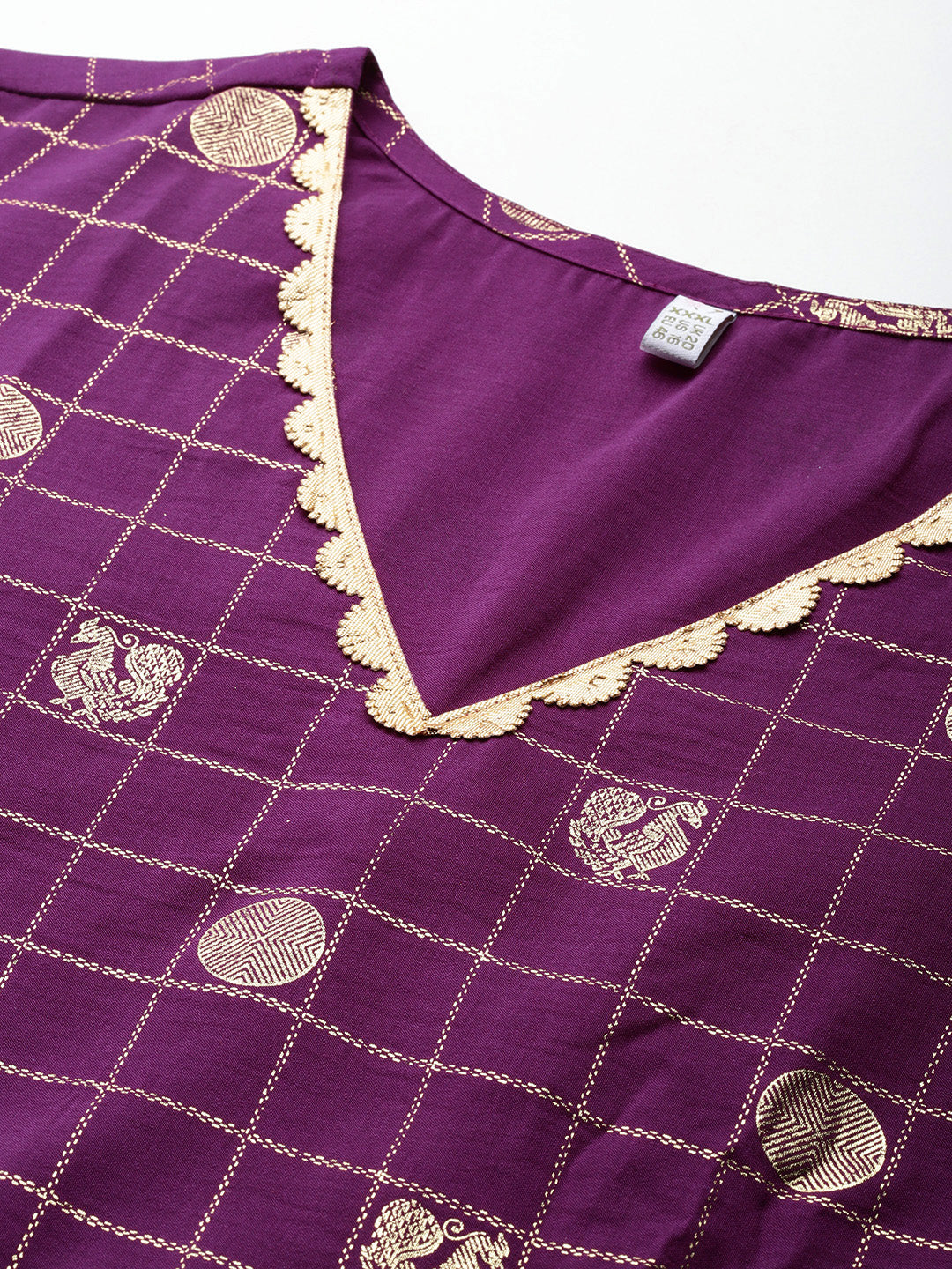 Plus Size Ethnic Printed Maxi Ethnic Gown-AH