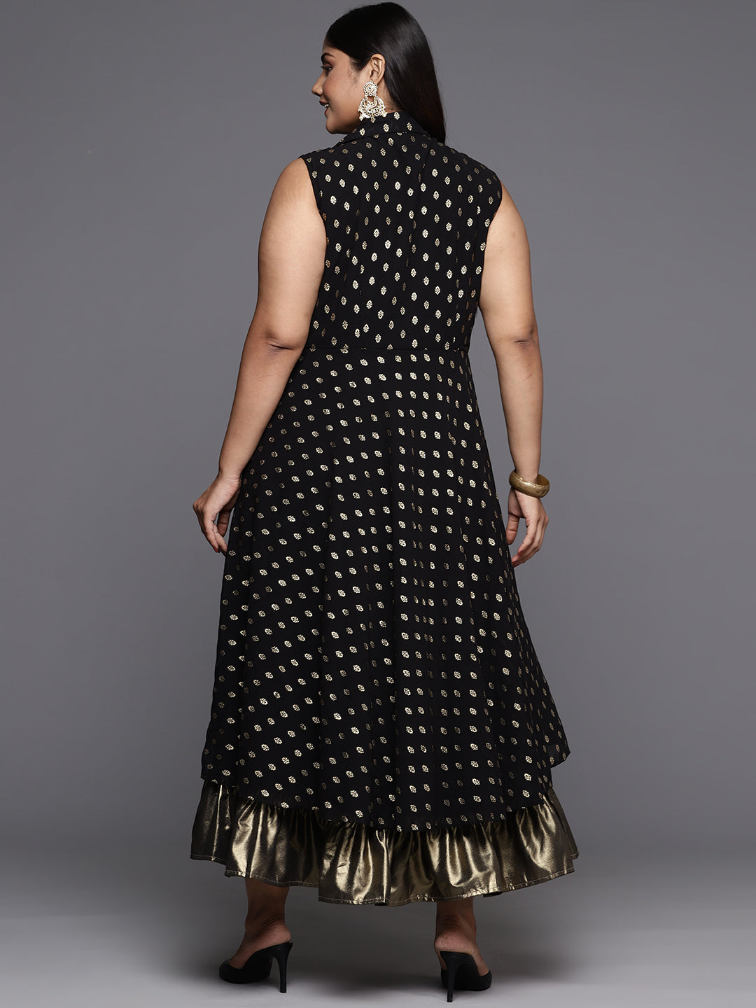 Ethnic Motifs Printed A-Line Midi Dress