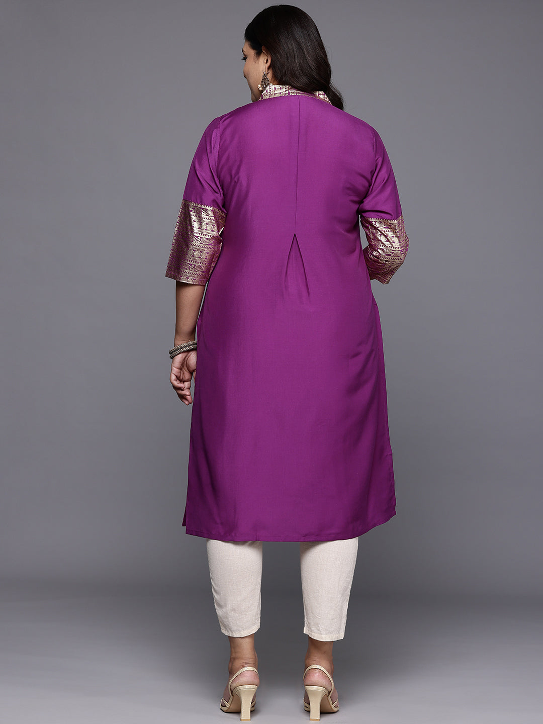 Plus Size Ethnic Motifs Printed Kurta