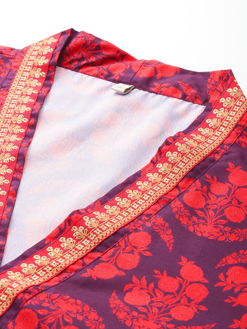 Plus Size Floral Printed Floral Crepe Kurta-AH