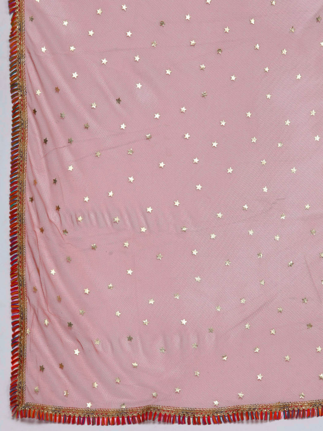 Plus Size Floral Printed Zari Kurta with Palazzos & Dupatta-AH