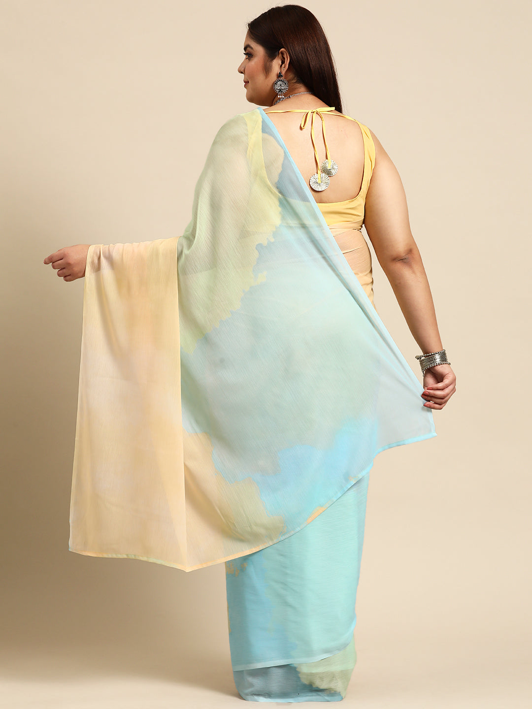 Ombre Poly Chiffon Saree