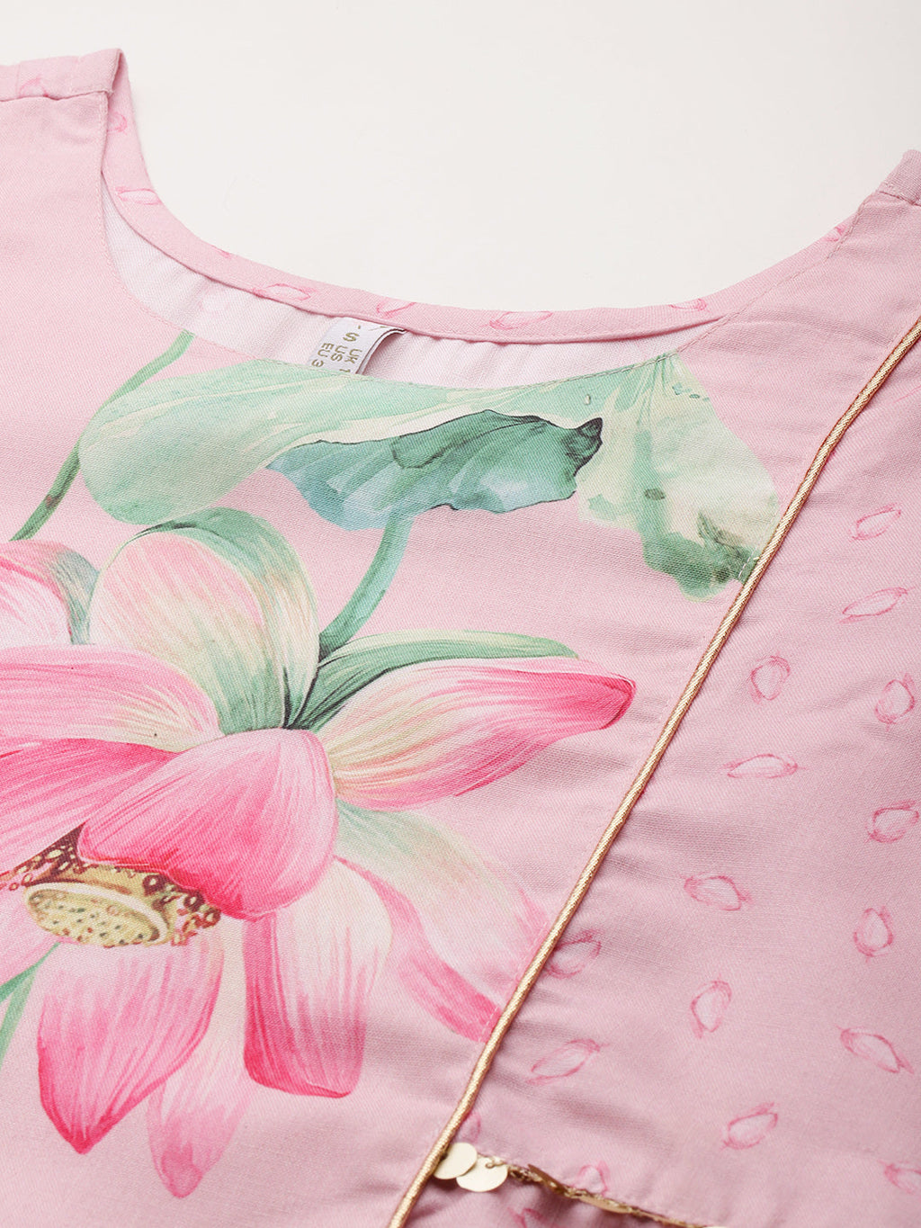 A PLUS BY AHALYAA Floral Printed Sequined Detailed Tunic With Palazzo Co-Ords-AH