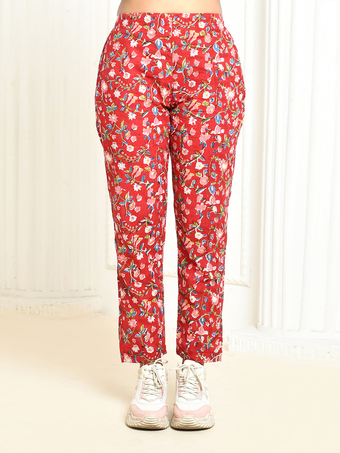 Aesica Handprinted Women's Cotton Pant