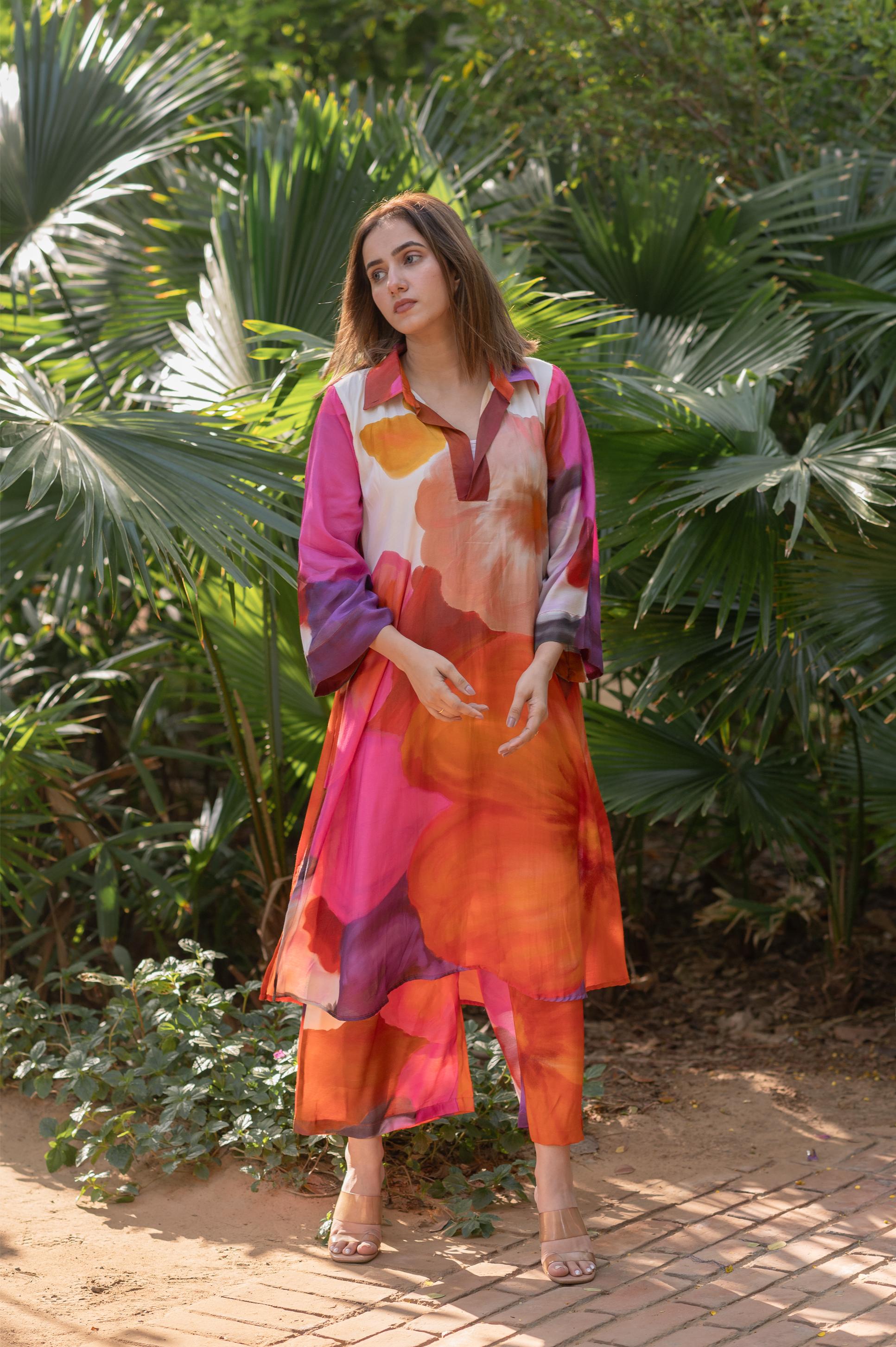 AMETHYST SHORT KURTA SET - SET OF 2- ET