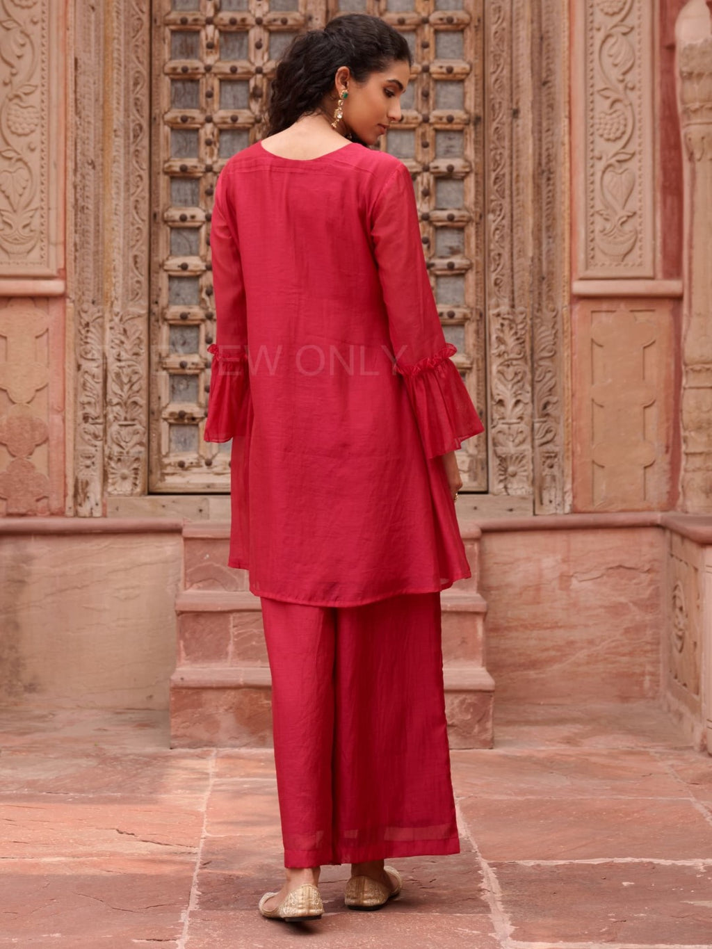 Gaurisha cardinal mul chanderi  embroidery premium suit set-AL