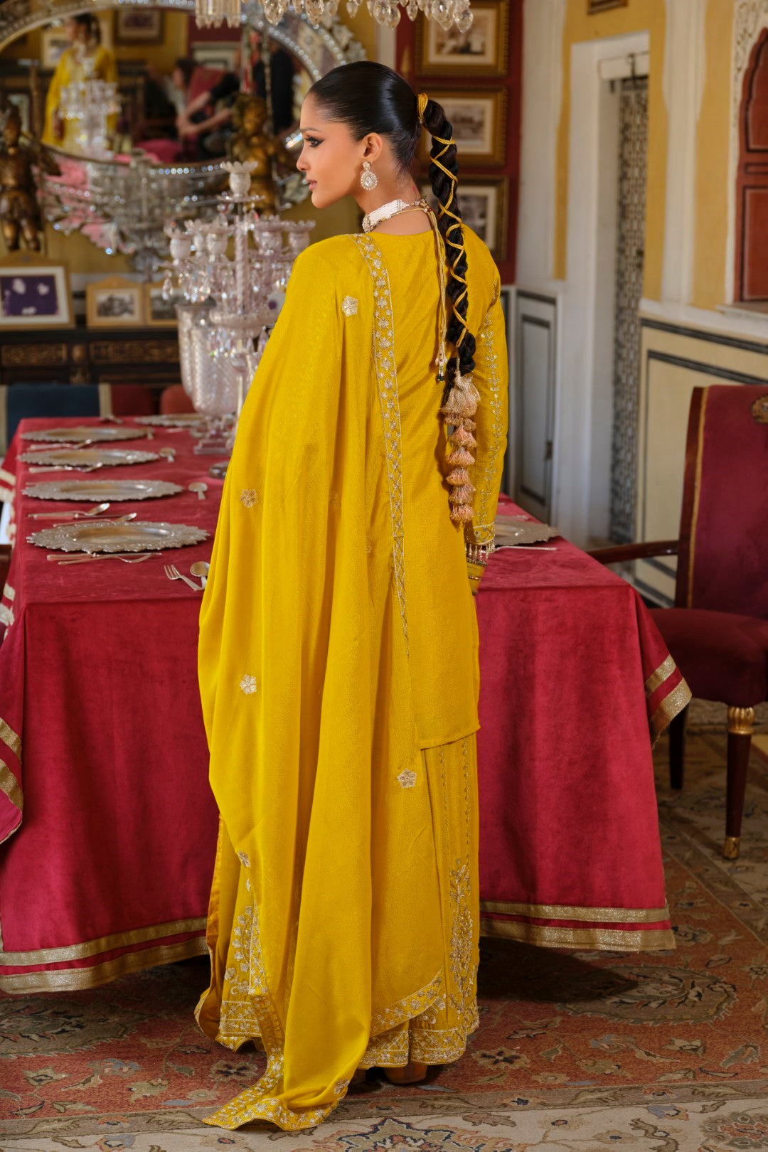 Sambhav amber full work suit set-AL