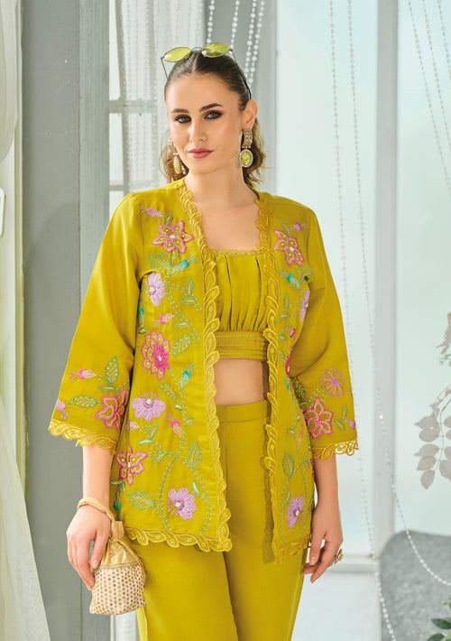 Aditri amber full work fusion wear co-ord set- AL