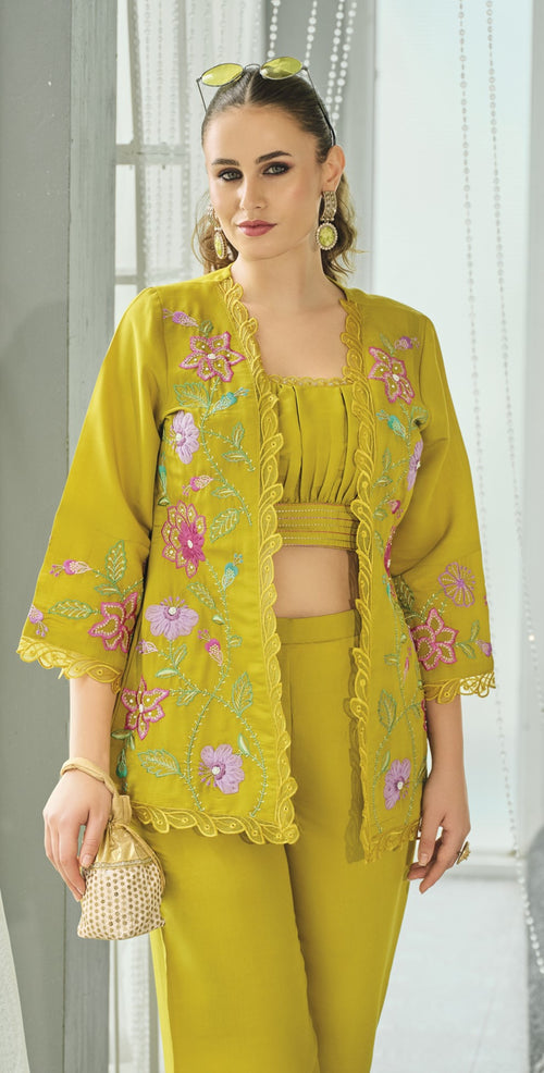 Aditri amber full work fusion wear co-ord set- AL