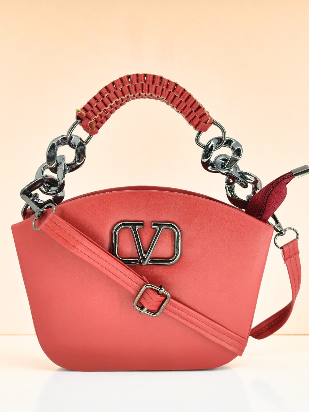 Red Stylish Box Sling Crossbody bag