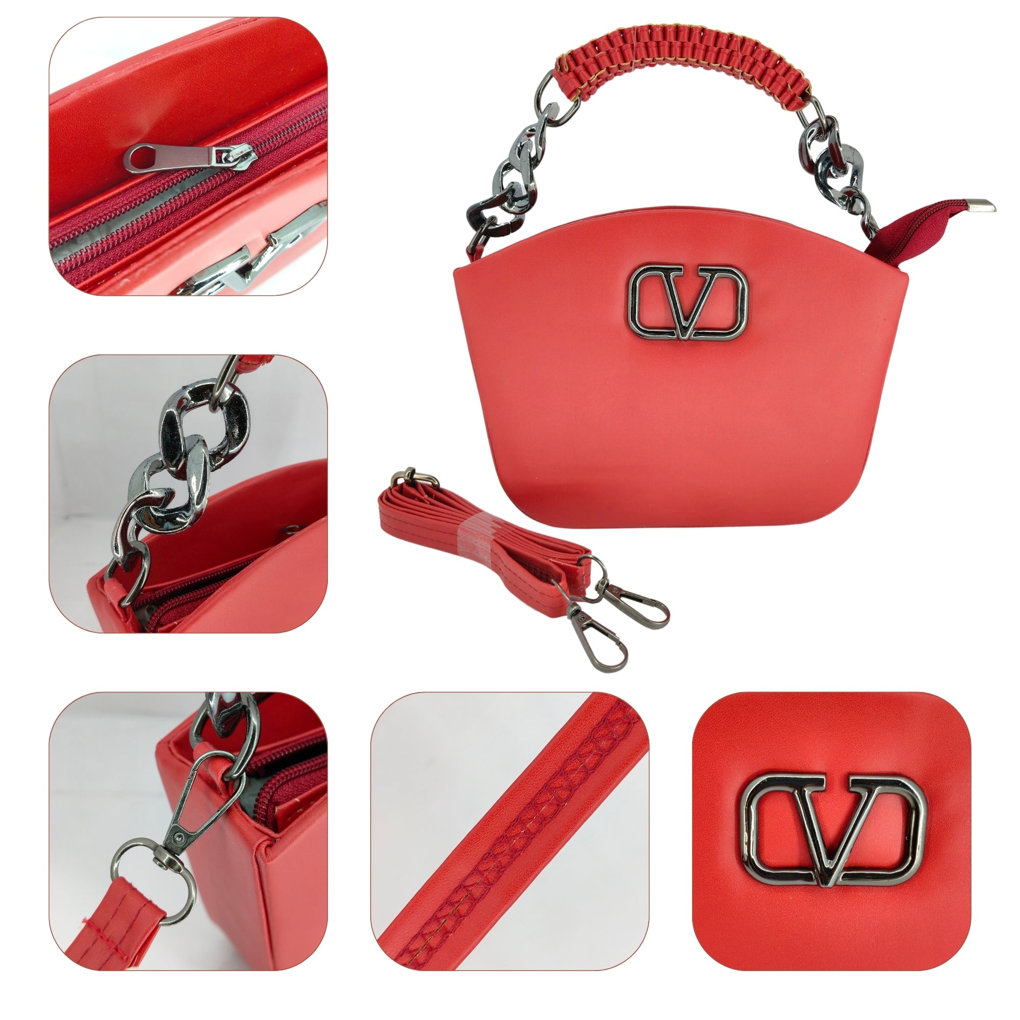Red Stylish Box Sling Crossbody bag