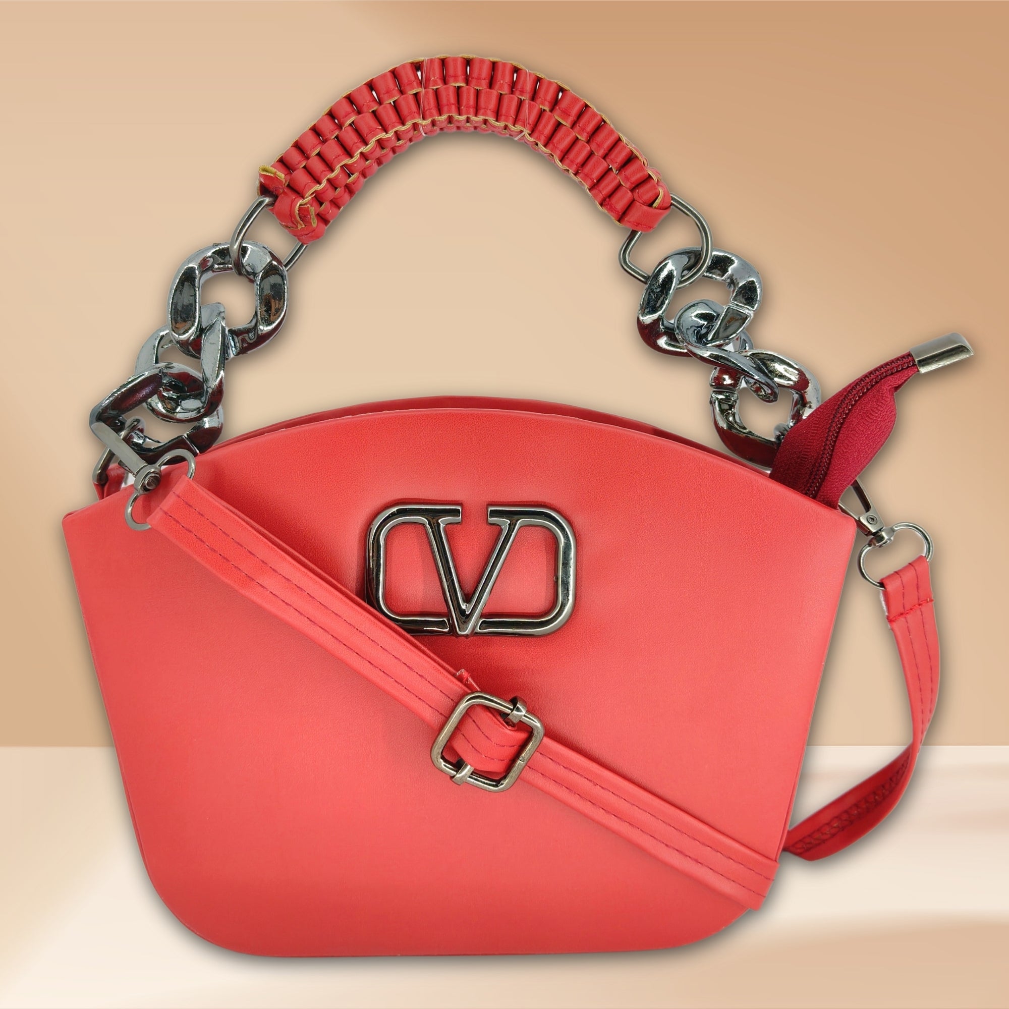 Red Stylish Box Sling Crossbody bag