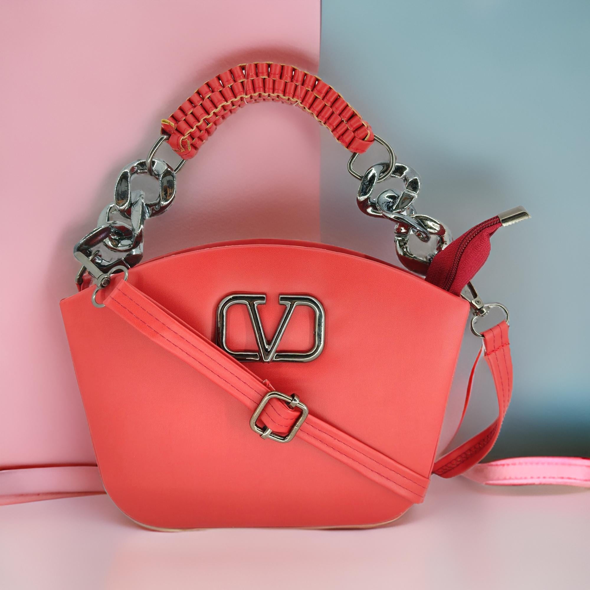 Red Stylish Box Sling Crossbody bag