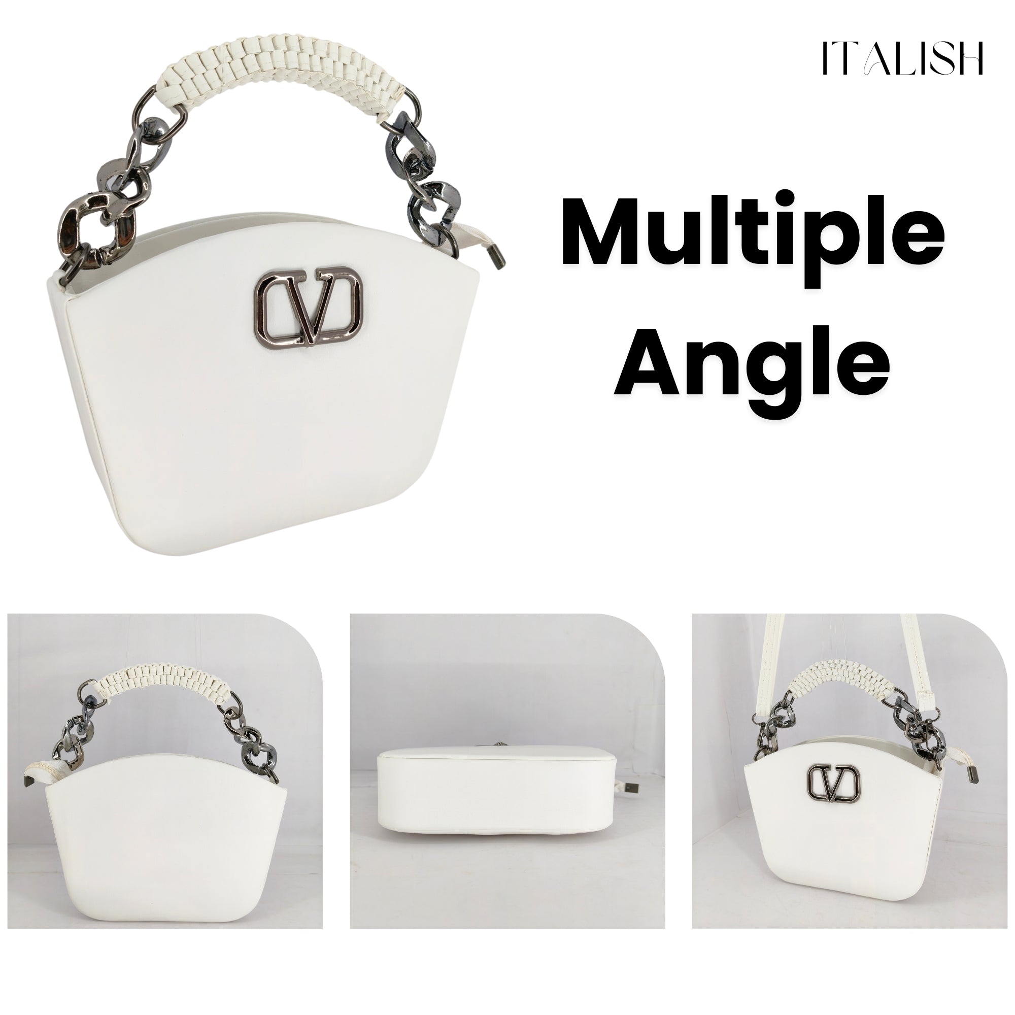 White Stylish Box Sling Crossbody bag